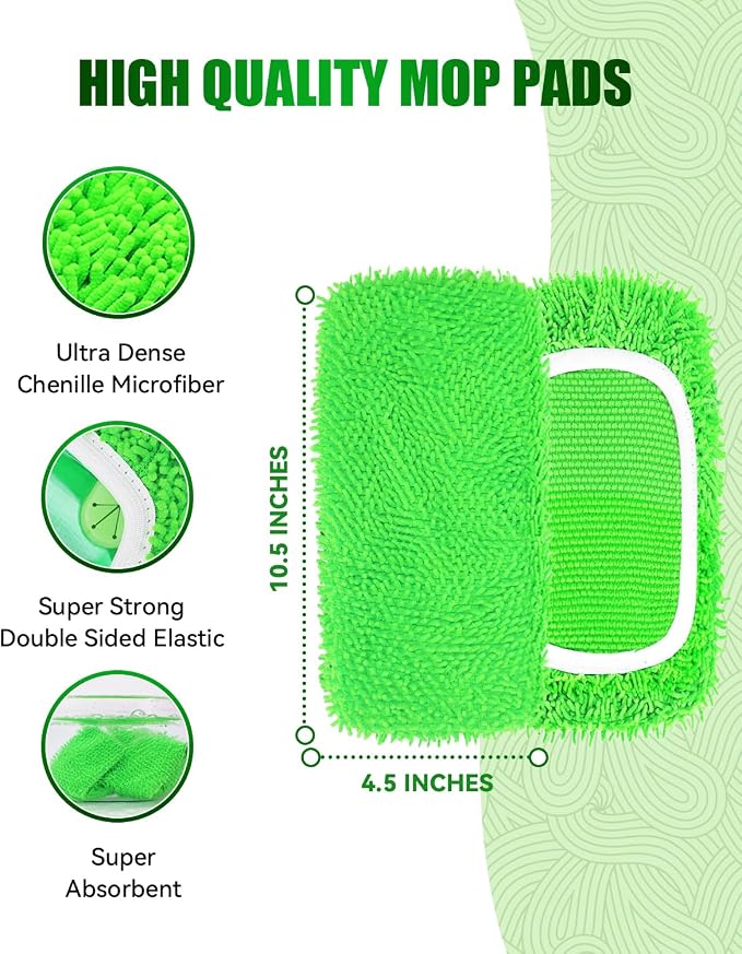 Reusable Microfiber Mop Pads Compatible - Image 3