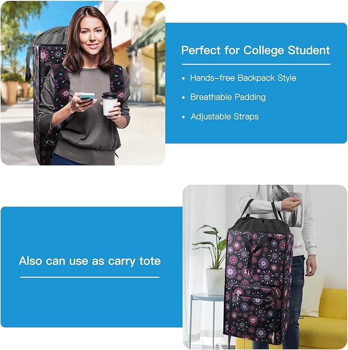 Bukere Laundry Backpack Bag for College Students Dorm Room Essentials, Extra - Image 3