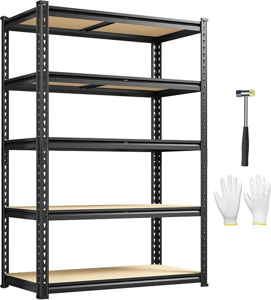 1980LBS Storage Shelves, 5-Tier Adjustable Pantry Shelves, Metal Shelving Unit by Durayloly