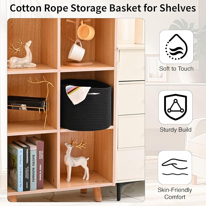 Woven Cotton Rope Storage Basket - Image 5