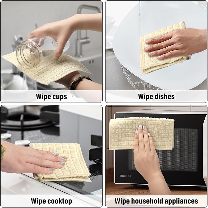 Dish Rags for Washing Dishes 8 Pack Multipurpose Wire Miracle Cleaning Coths - Image 6