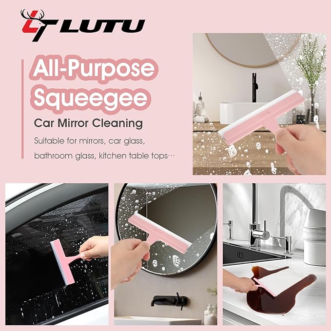 5" Silicone Shower Squeegee for Glass Doors & Car Windows - Image 5