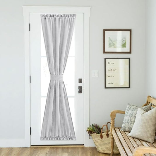 NICETOWN Sheer Door Curtains forWindow 80 Inches Long, Privacy French Door by NICETOWN