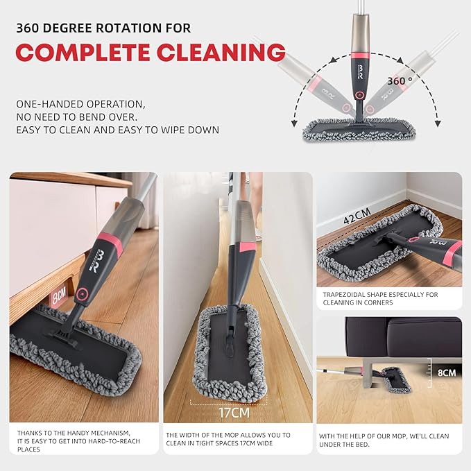 Microfiber Spray Mop for Floors Dry and Wet Mop - Image 2
