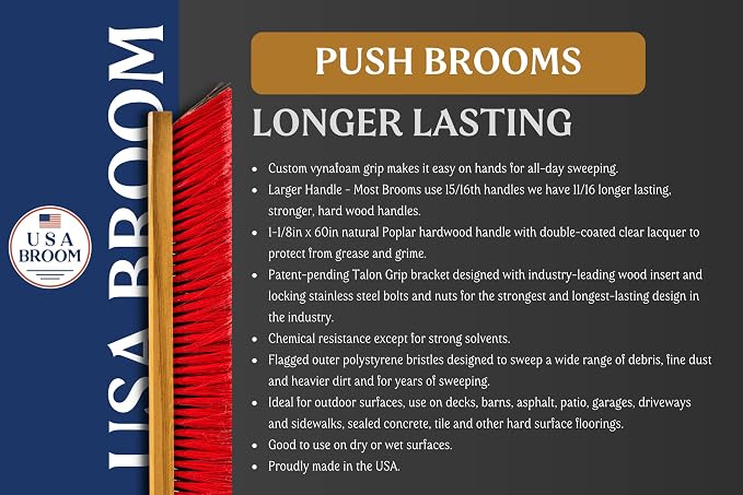 USA Broom 36" Everyday Sweep Indoor/Outdoor Push Broom - Image 8