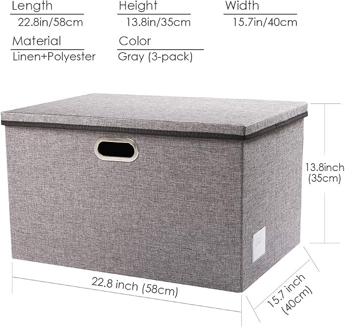PRANDOM Extra Large Collapsible Storage Bins - Image 6