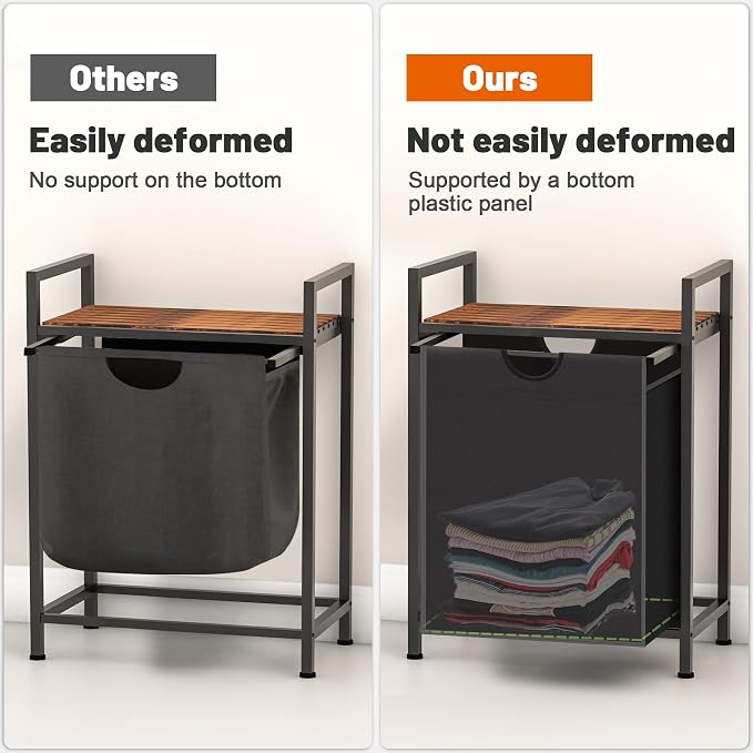 Laundry Sorter with Removable Bag, 16 Gallons Laundry Hamper with Adjustable - Image 8