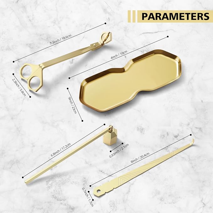 PATOISE 4 in 1 Candle Accessory Set, Wick Trimmer, Candle Snuffer, Wick Scoop - Image 6