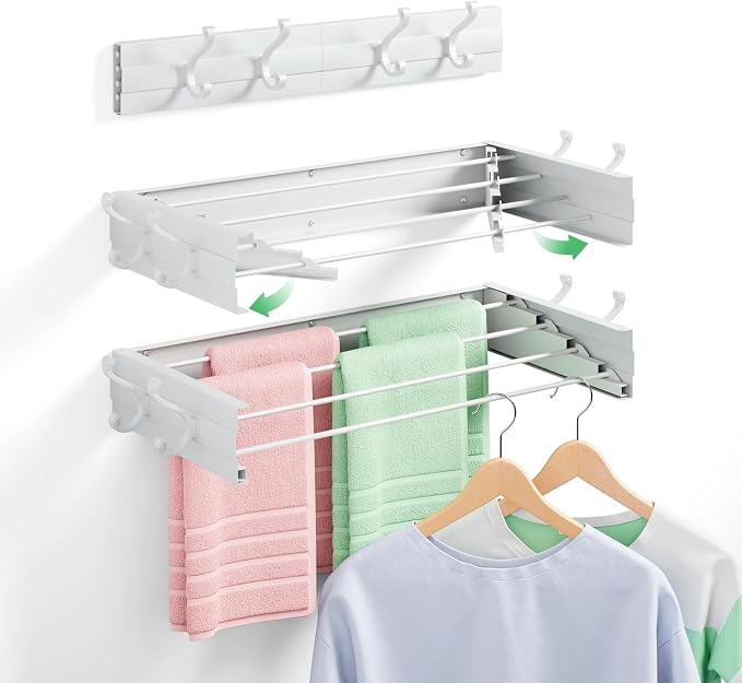 Wall Mounted Clothes Drying Rack by BAKON