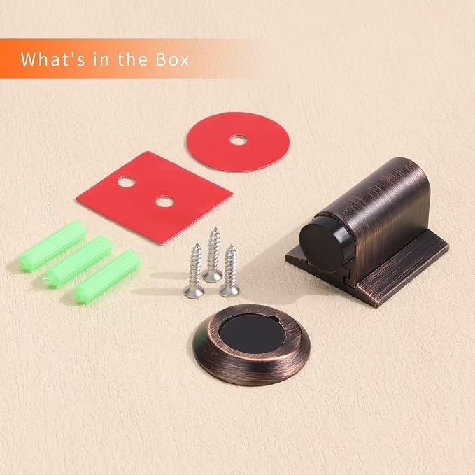 Bak Bo Magnetic Door Stoppers 2 Pack Bottom of Door Holder Keep Door Open No - Image 5