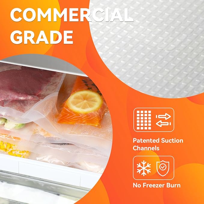 Wevac 6” x 10” 200 Count Food Vacuum Sealer Bags Keeper, PreCut Pint, BPA Free - Image 6