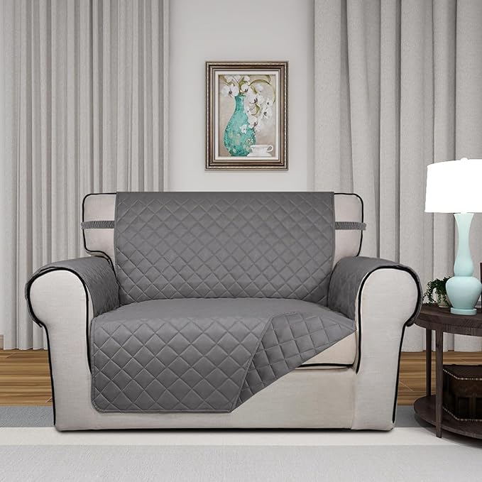 PureFit Reversible Quilted Sofa Cover, Water Resistant Slipcover Furniture - Image 2