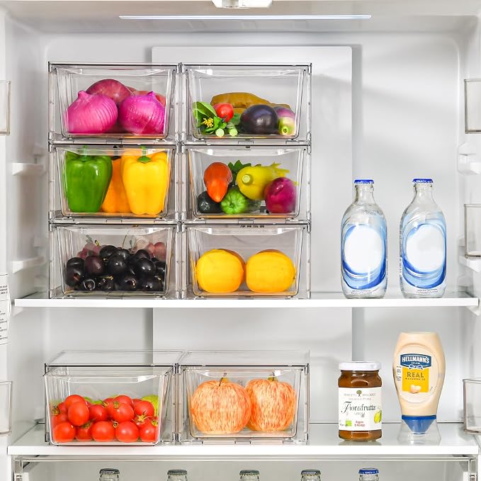 4Pack Clear Stackable Kitchen Storage Organizer, Pantry Organizers and Storage - Image 5