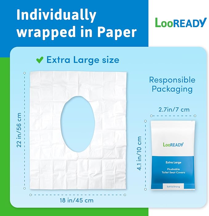 Individually Wrapped Toilet Seat Covers Disposable Flushable - Image 3