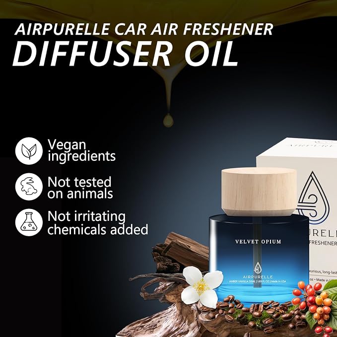 Car Air Freshener for Men & Women – Long-Lasting Amber Vanilla Essential Oil - Image 6