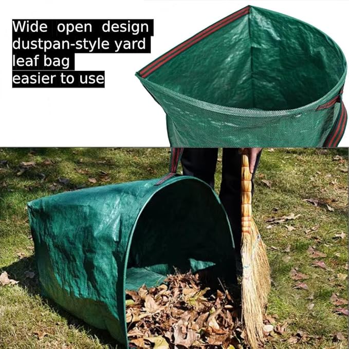 72 Gallon Garden Bags for Debris, Large Dustpan-Type Lawn Bags - Image 3