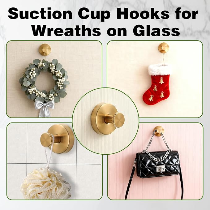 Suction Cup Hooks for Wreaths on Glass, No-Drill Suction Cup Hooks, Wreath - Image 7