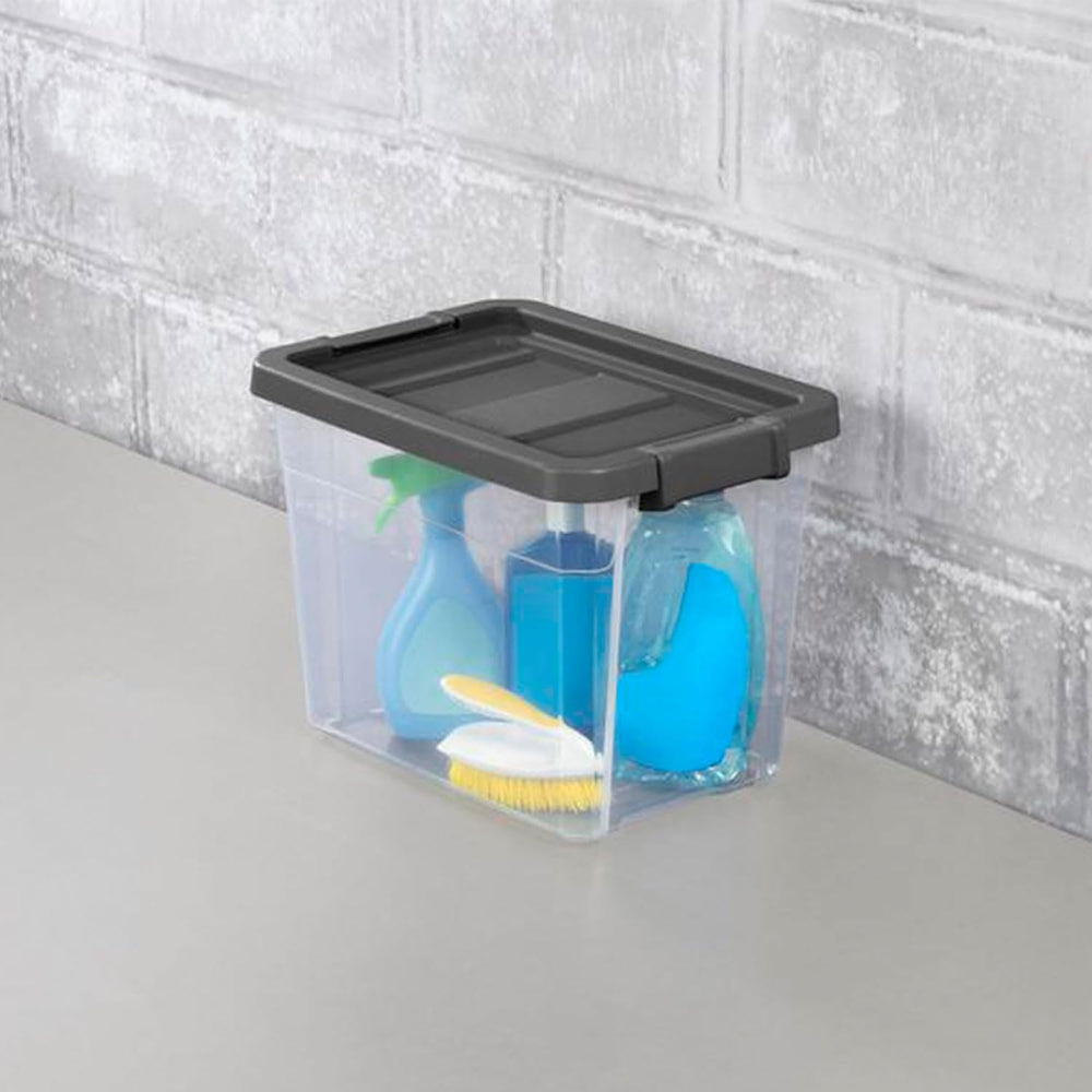 Sterilite Modular Stacker Box with Latching Lid, 30 Quart, 24-Pack