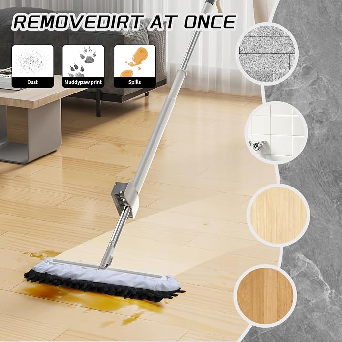Mop Slippers Socks Floor Cleaning, Microfiber Shoe Covers dust Washable Reusable - Image 7