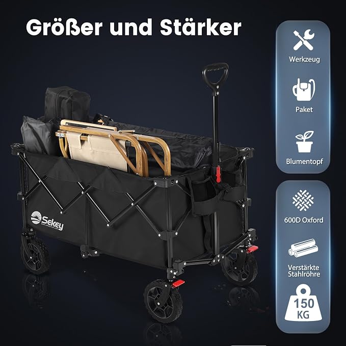Sekey 220L Collapsible Foldable Wagon - Image 3