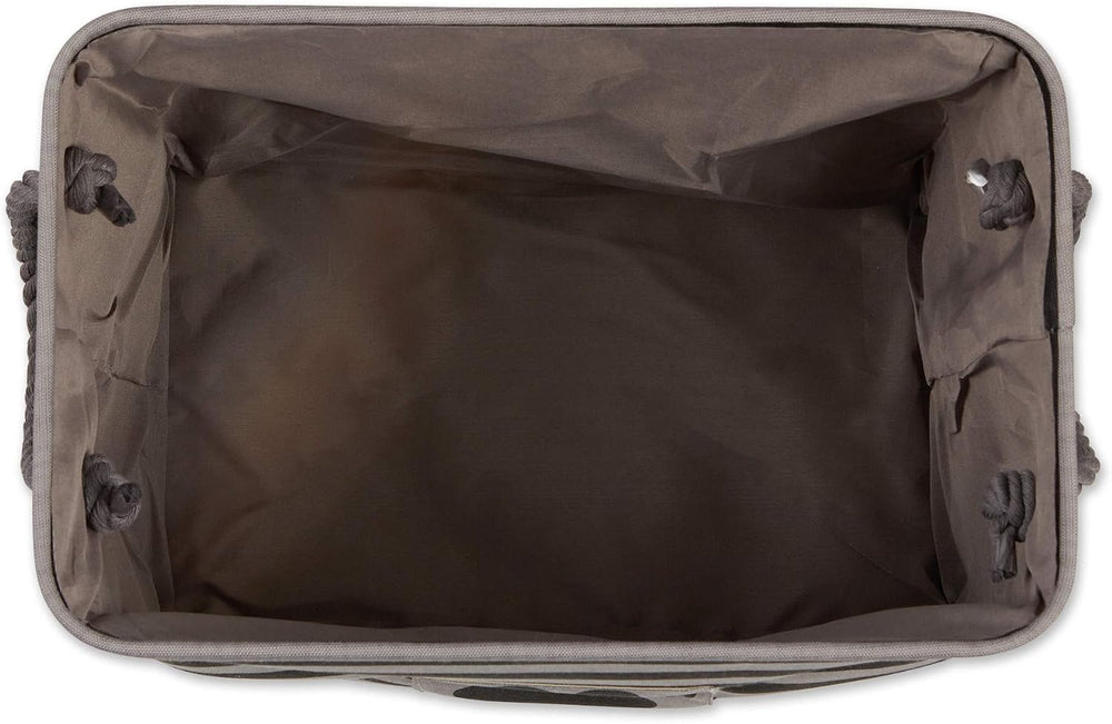 Bone Dry Pet Storage Collection Striped Paw Patch Bin, Black, Small Rectangle...
