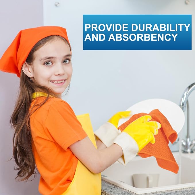 Tenare 100 Pack 12'' x 12'' Microfiber Cleaning Cloths Reusable Cleaning Rags - Image 5