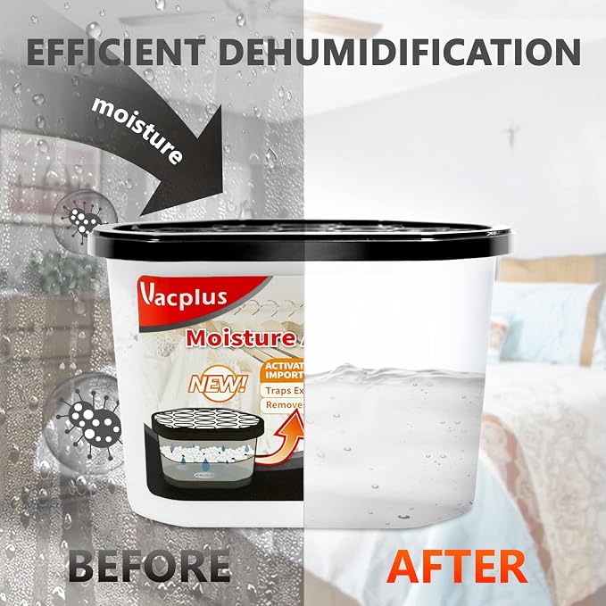 Vacplus Moisture Absorbers 6 Pack, 10.5 Oz Portable Humidity Absorber Boxes - Image 7