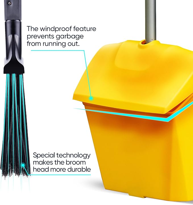 Yocada Commercial Broom and Dustpan Set - Image 2