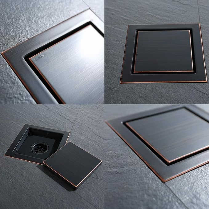 RANDOM Oil Rubbed Bronze Shower Drain Square - Image 7