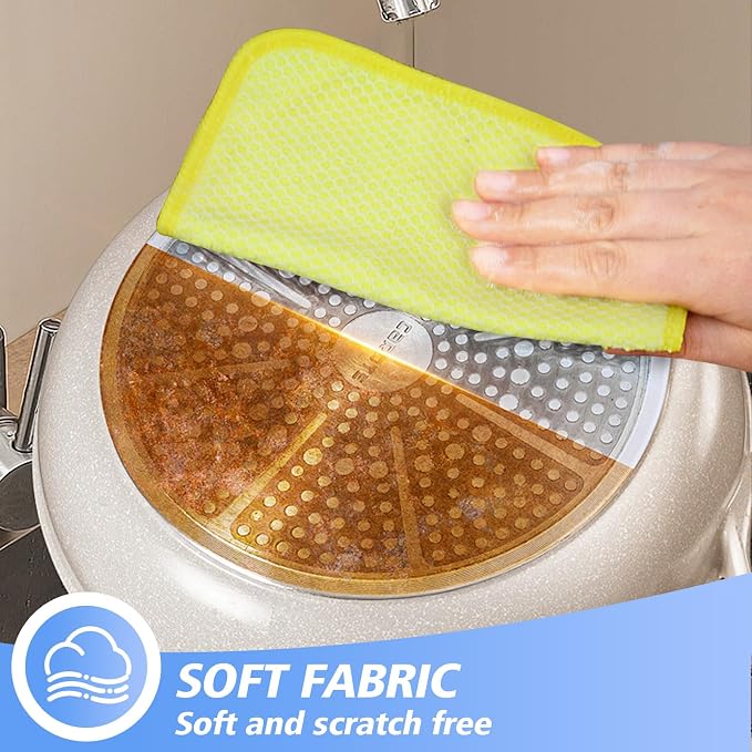 KinHwa Kitchen Washcloths for Dishes Absorbent Microfiber Dish Cloths Quick Dry - Image 5