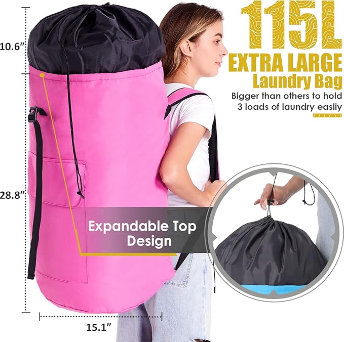 Laundry Bag 115L, College Dorm Room Essentials, Extra Large Laundry Bag - Image 3