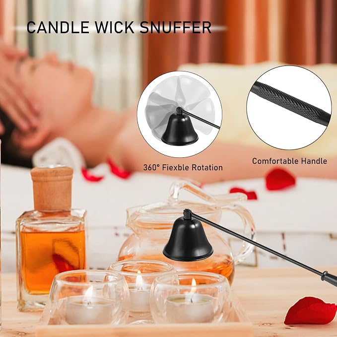 3 in 1 Candle Accessory Set, Candle Wick Trimmer Cutter, Candle Snuffer & - Image 2