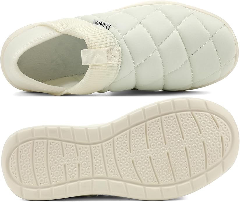 KUBUA Slippers for Men and Womens Indoor House Shoes Plush Slip on Outdoor - Image 3