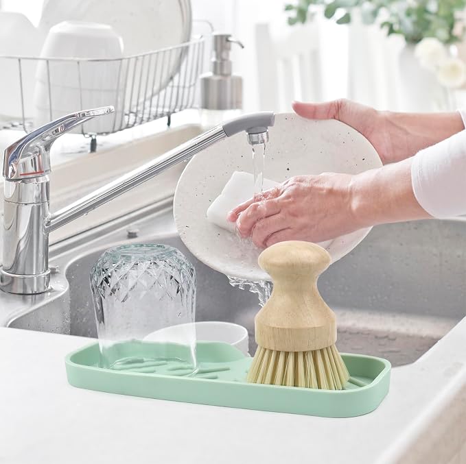 YASMEN Silicone Bathroom Soap Dishes, Sink Sponge Holder - Image 5
