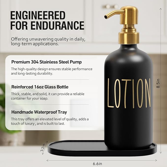 MOMEEMO Bathroom Soap Dispenser Set, Contains Hand Soap and Lotion Dispenser - Image 2