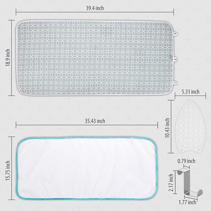Seiritex Ironing Mat, Portable Ironing Pad 39.4 x 18.9 inch Table Top Iron - Image 2