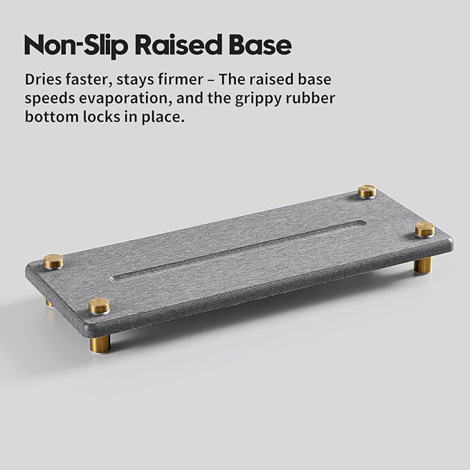 Kitchen Sink Caddy Water Absorbing Stone Drying Tray, Diatomite Bathroom Sink - Image 6