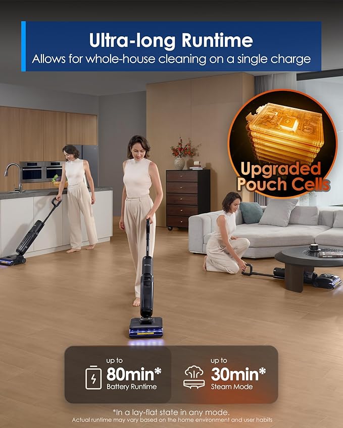 Tineco Floor One S7 Stretch Steam Cordless Wet Dry Vacuum Steam Mop All-in-One - Image 3