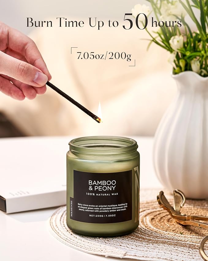 M&SENSE Bamboo Peony Spring Jar Candles - Image 4