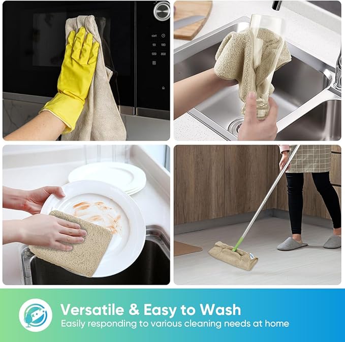 HOMEXCEL Brown Microfiber Cleaning Cloth, 12 Pack Premium Microfiber Towels - Image 5