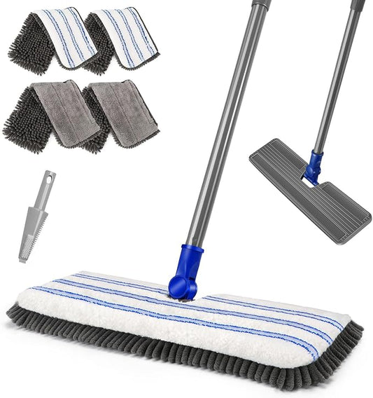 MASTERTOP Microfiber Dust Mop, Double-Sided Flat Mops by MASTERTOP