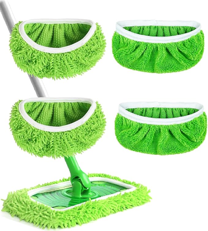 Reusable Microfiber Mop Pads Washable Wet Pads Compatible by Cleanwithoutthehassle