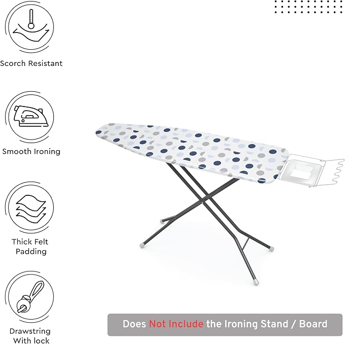 Encasa XO Ironing Board Cover and Pad 54"x15" - Image 3