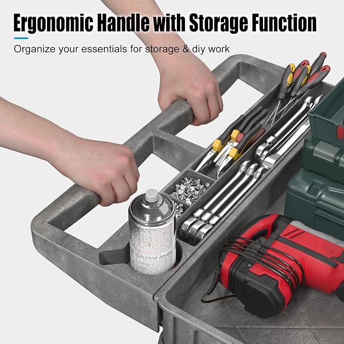 Heavy-Duty Utility Cart Tool Cart, Extra Large Rolling Carts - Image 4