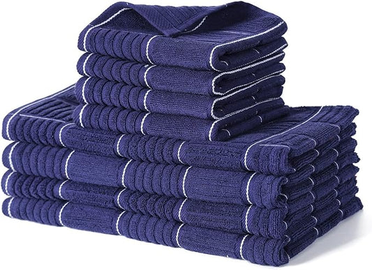 Glynniss Kitchen Towels and Dishcloths Set, Four Dish Towels 16x26 Inches by Glynniss