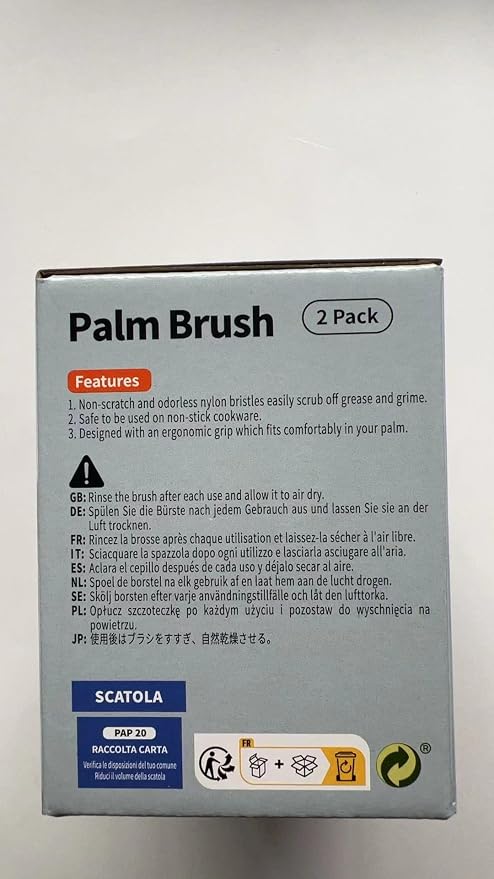 MR.SIGA Dish Scrub Brush, Palm Brush Dish Scrubber - Image 9