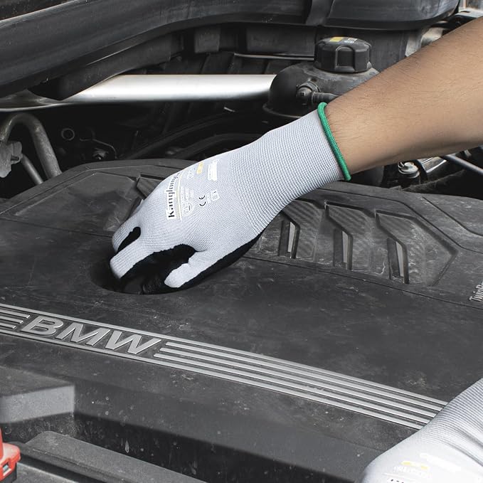 6-Paris Medium Work Gloves for Men and Women, Nitrile Coated Safety Protective - Image 5