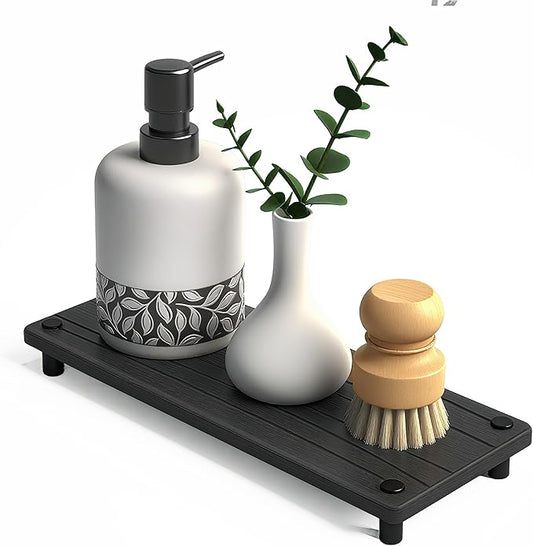 Quick Dry Sink Caddy Kitchen Sink Organizer, Water Absorbing Stone Tray by Unknown