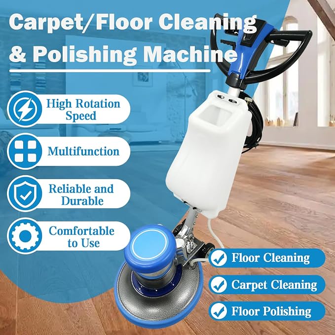 TECHTONGDA Floor Polisher Commercial Floor Buffer Scrubber Buffer Polisher - Image 2