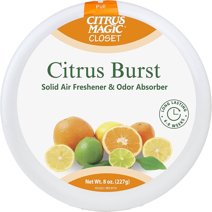 Citrus Magic For Closets Odor Absorbing Solid Air Freshener, Citrus Burst - Image 2